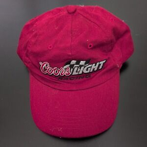 Coors Light Racing Baseball Hat Cap Red By Logo Masters OSFM Strapback